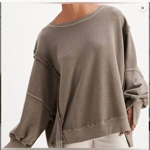 We The Free Camden Sweatshirt Tan Small NWOT